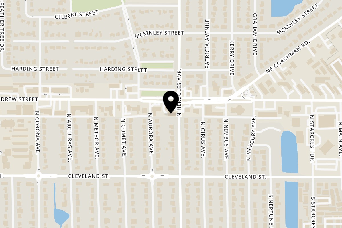 Map showing the location of Pachanga Arepa on 1991 Drew St in Clearwater
